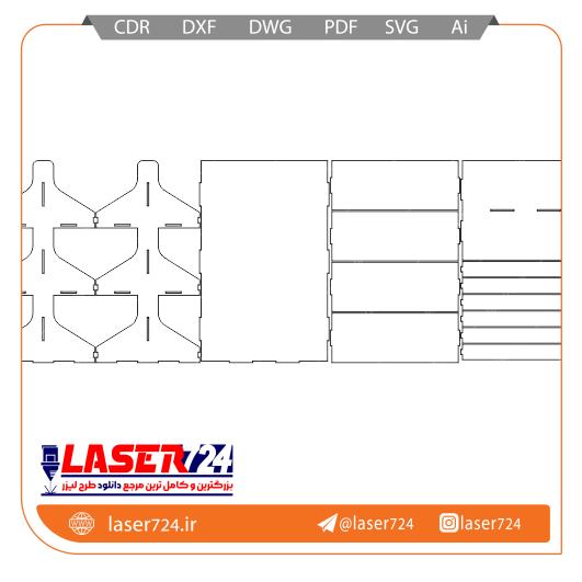 تصویر طرح استند سه طبقه دو طرفه #2